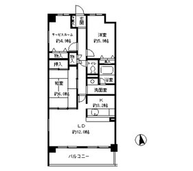 サンスーシ南千里の物件間取画像